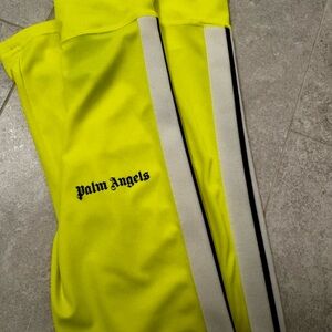 Palm Angels Leggings Neon Green Yellow Size Medium Track Leggings